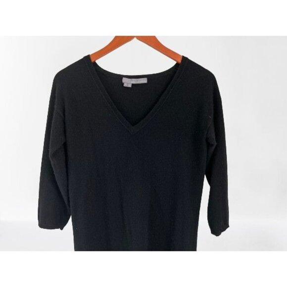 360 Cashmere Dress Black Gray Long Sleeve PulloverCrewneck Size Small - Picture 2 of 9